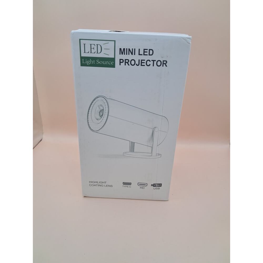 Mini LED Projector Portable Lifestyle Projector USB HDMI New white